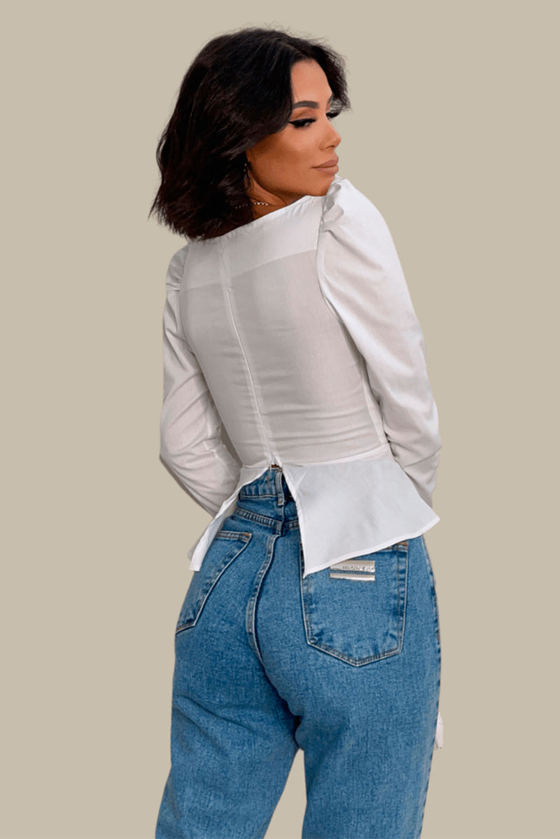 Blusa Peplum Decote Coração– Lizzi