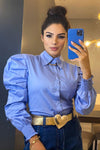 Camisa Manga Princesa Azul - Lizzi