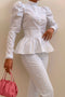 Camisa Peplum Manga Bufante - Lizzi