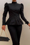 Camisa Peplum Manga Bufante - Lizzi