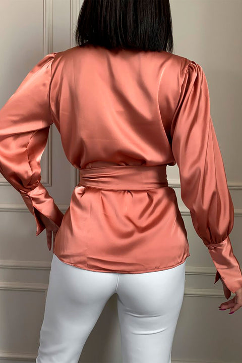 Blusa Seda Manga Longa - Lizzi