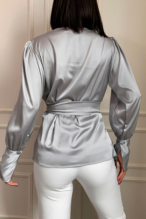 Blusa Seda Manga Longa - Lizzi