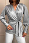 Blusa Seda Manga Longa - Lizzi