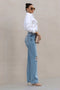 Calça Wide Leg Jeans Destroyed - Lizzi