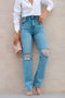 Calça Wide Leg Jeans Destroyed - Lizzi
