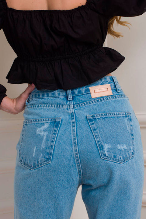 Calça Mom Jeans Destroyed - Lizzi