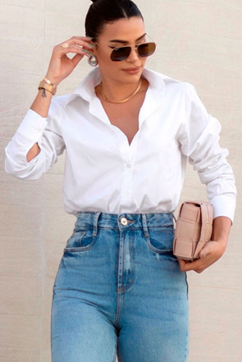 Camisa Manga Longa Branca - Lizzi