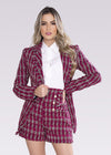 Blazer de Tweed Rosa - Lizzi