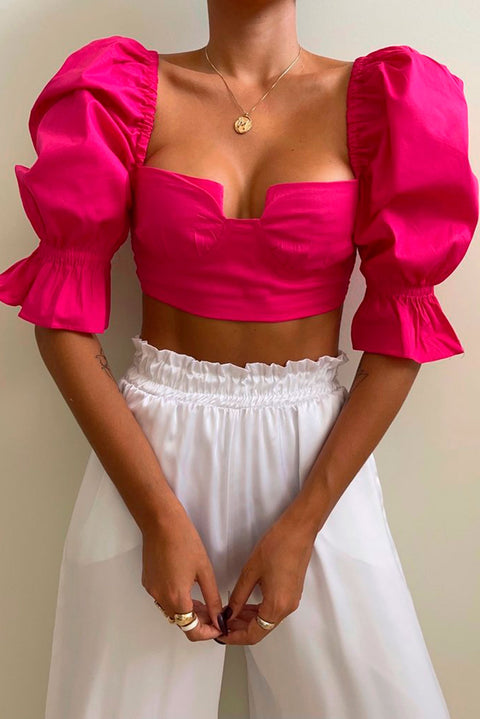 Cropped Pink Manga Bufante - Lizzi