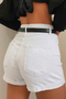 Short Cintura Alta Jeans Branco - Lizzi
