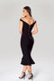 Vestido de Bandagem Midi Preto - Lizzi