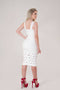 Vestido de Bandagem Midi Branco - Lizzi