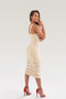 Vestido de Bandagem Midi Creme - Lizzi